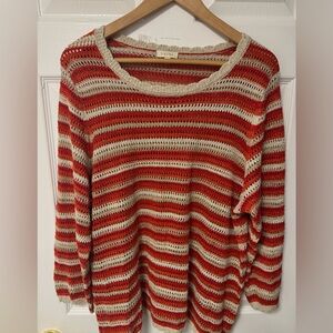 Laura stripe knit women’s sweater, size XXL